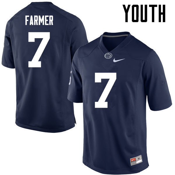 Youth Penn State Nittany Lions #7 Koa Farmer College Football Jerseys-Navy